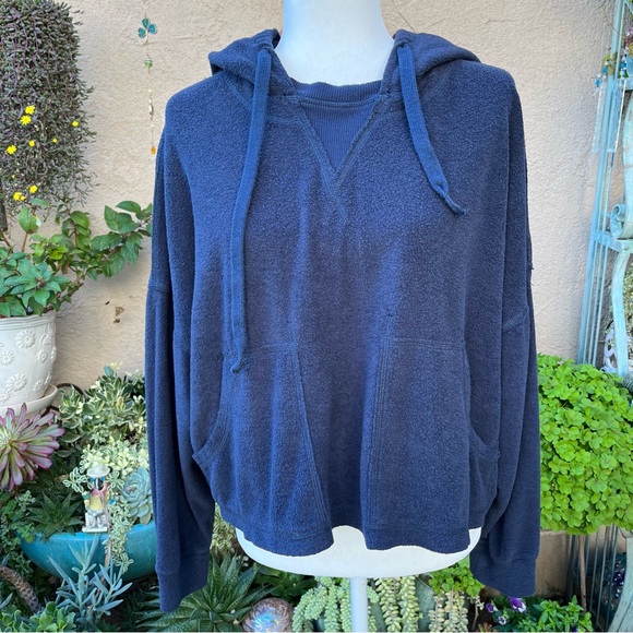 Free People Movement Navy Blue Hoodie Size S - Picture 6 of 15